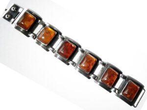 Georg Kramer Fischland Silber Armband mit Bernstein